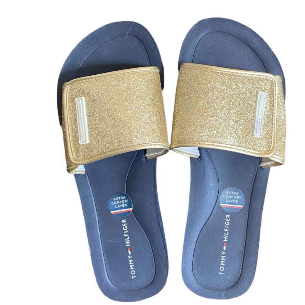 Gold Metallic Tommy Hilfiger Mysha Slip-On Flat